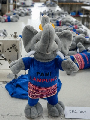 Produsen Boneka Maskot Custom Gajah PAMI Lampung - KBC Toys